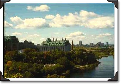 Supreme Court of Canada from back of Parliament Hill