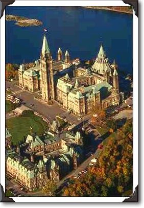 Aerial view of Parliament Hill
