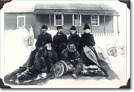 Snowshoers, Moose Factory, Ontario, circa 1893, C73214
