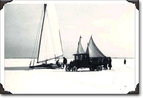 Ice boating, Toronto, Ontario, 1926, photo by John Boyd, PA87375