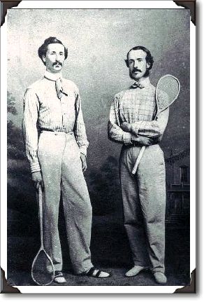 Unidentified tennis players, circa 1865, PA98166