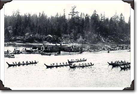Canoe race, Victoria, British Columbia, 1899, PA112273