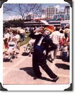 Mime Mikel Renout Milk International Children's Festival Harbourfront Toronto. Mime Workshops for children to Adults.