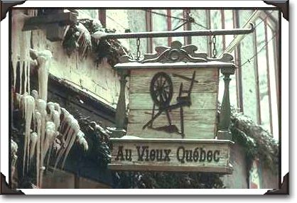 Quebec City restaurant sign, Quebec