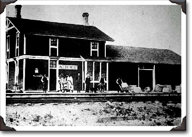 Indian Head Station in the late 1880's   Photo courtesy Canadian Pacific Archives