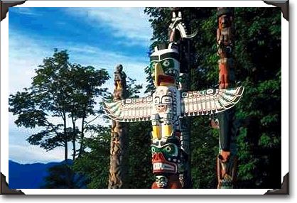 Totem poles, Stanley Park, Vancouver, British Columbia