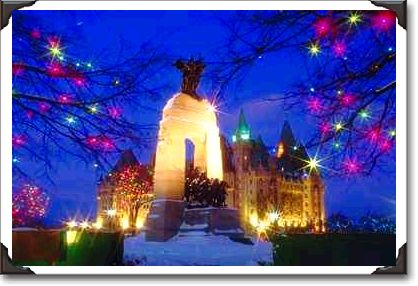 War Memorial at Christmas, Ottawa, Ontario