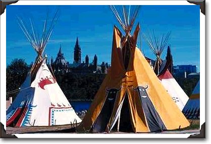 Tipis on the Museum grounds