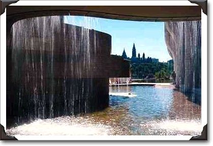 Canadian Museum of Civilization, cascading waterfalls