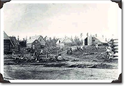 Log City, New Brunswick, 1875, photo A. Henderson c-18190