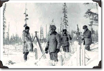 Surveying, Klondike, 1898-99, photo H.J. Woodside PA-164244