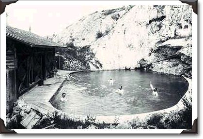 Hot springs pool, Banff, Alberta, late 1880's, PA-25059