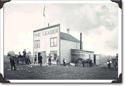 First paper in Assiniboia, c.1885, photo O.B. Buell PA-118776