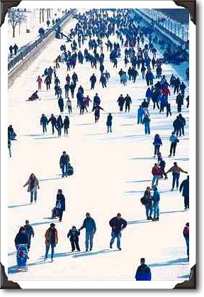 Skaters on the Rideau Canal, Winterlude, Ottawa