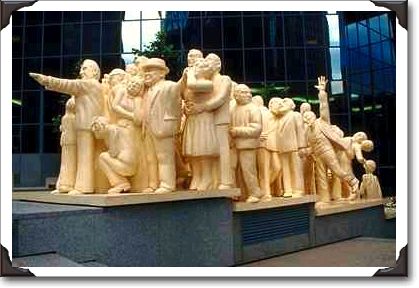 Masson's statues, Banque Nationale de Paris, Montreal