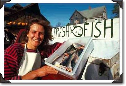 Pretty roadside fresh fish merchant, Mahone Bay, Nova Scotia