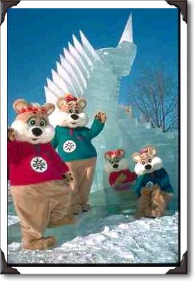 Ice hogs, mascots of Winterlude, Ottawa, Ontario