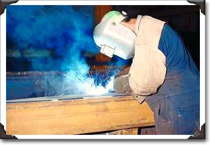 Arc welder, Steel Works, Trenton, Nova Scotia