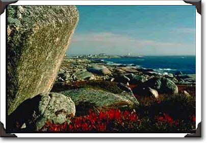 Rocks and lighthouse, Peggy's Cove, Nova Scotia
