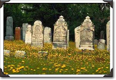 Old headstones in graveyard, Nova Scotia