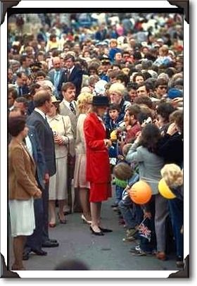Diana, Princess of Wales at Loyalist Festival, Shelburne, Nova Scotia