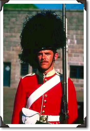 Highland regimental guard at Citadel, Halifax, Nova Scotia