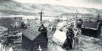 Cree cemetery, Saskatchewan, 1885; photo O.B. Buell pa-118766