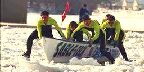 Ice canoe racers, Gatineau, Quebec
