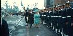 Queen Mother reviewing troops, New Brunswick
