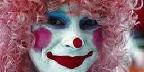 Female clown, country fair, Ontario