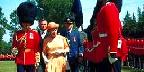 Queen Elizabeth reviewing her color guard, Ottawa