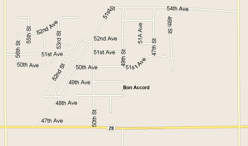 Bon Accord Map, Alberta