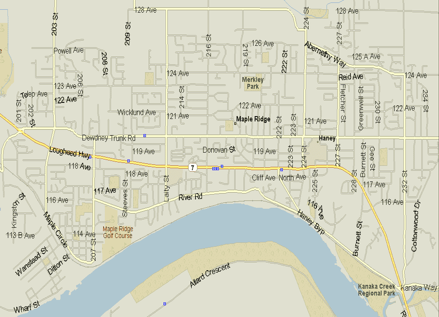 Map Of Maple Ridge Bc