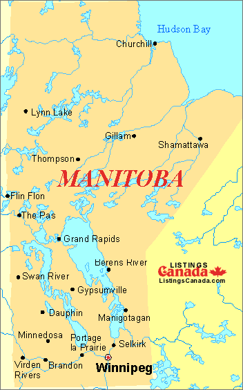 map of manitoba. Manitoba Map - Listings Canada
