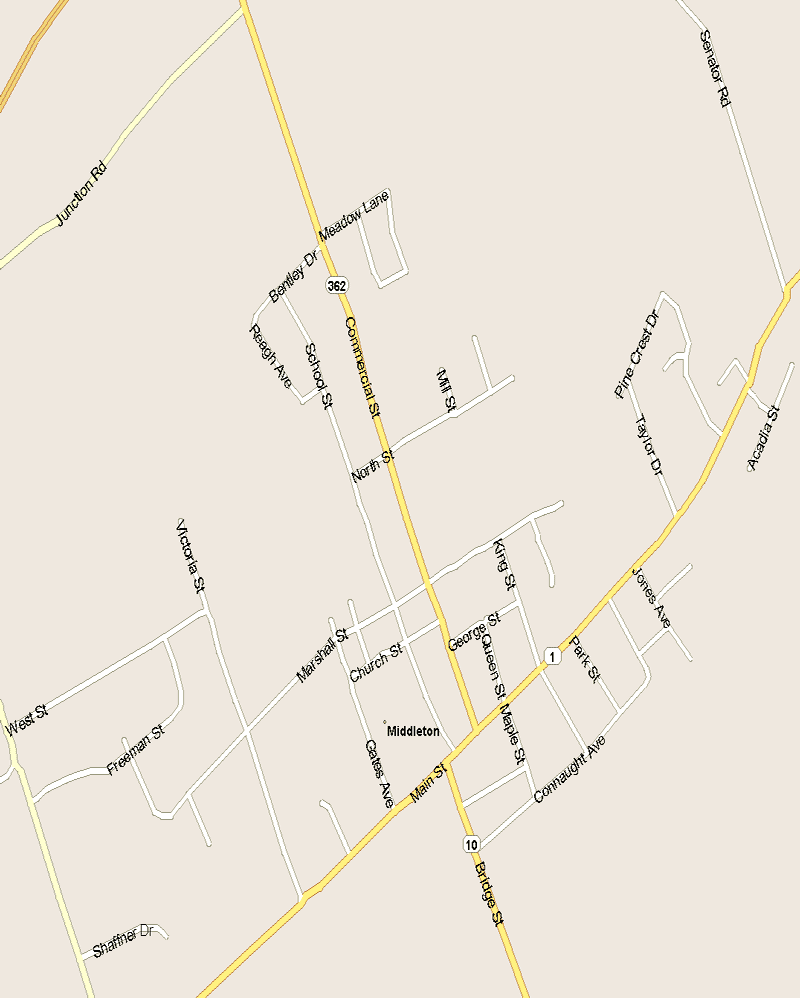 Middleton Map, Nova Scotia