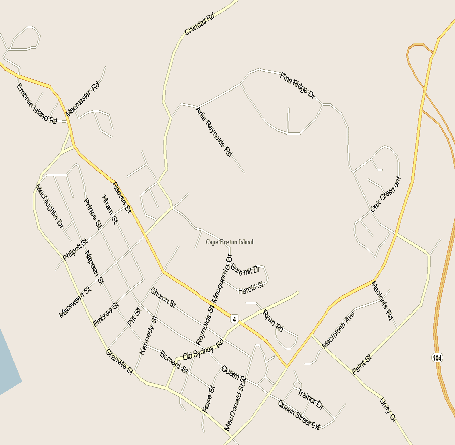 Port Hawkesbury Map, Nova Scotia