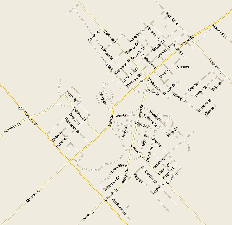 Almonte Map, Ontario
