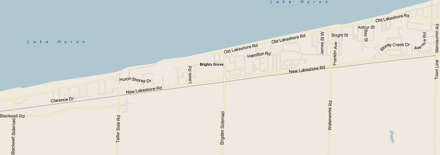 Brights Grove Map, Ontario