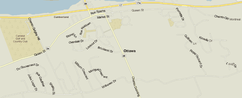 Cumberland Map, Ontario