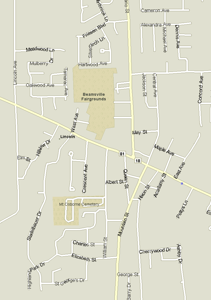 Lincoln Map, Ontario