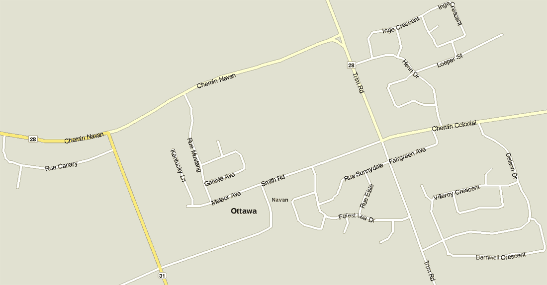 Navan Map, Ontario