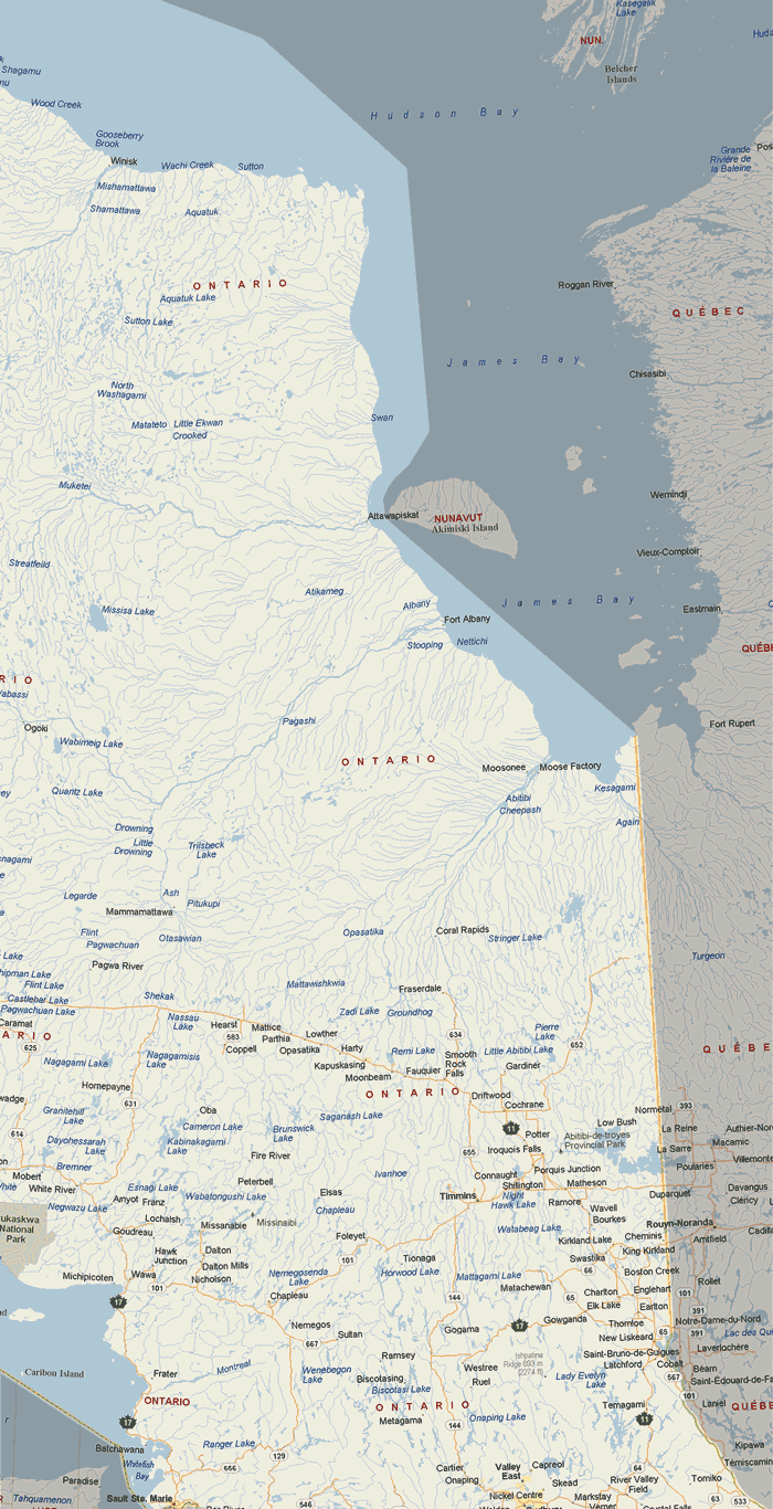 Ontario Map (East)