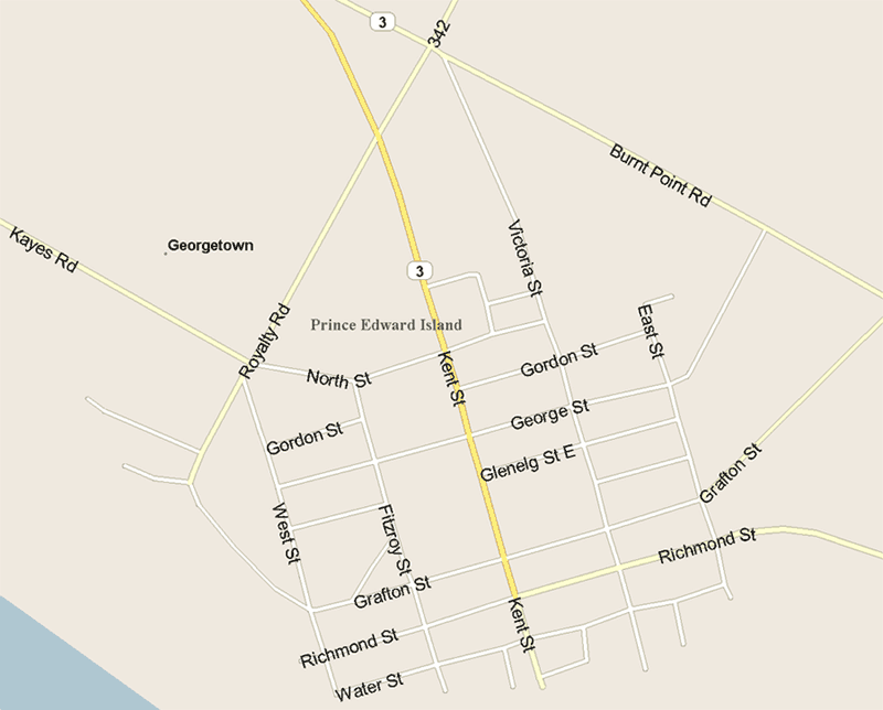Georgetown Map, Prince Edward Island