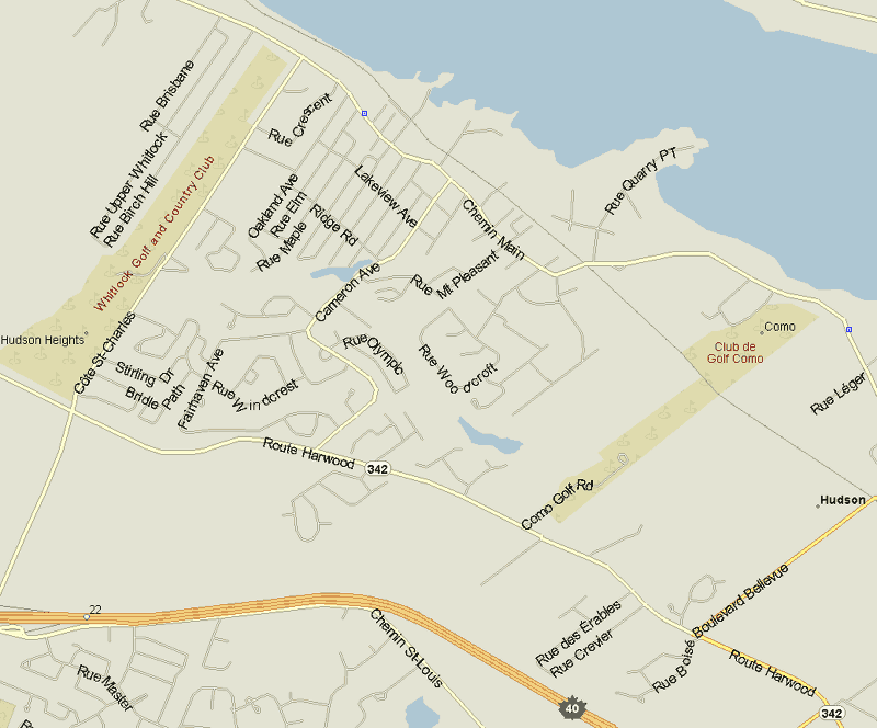 Hudson Map, Quebec