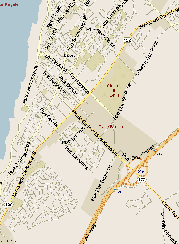 Levis Map, Quebec