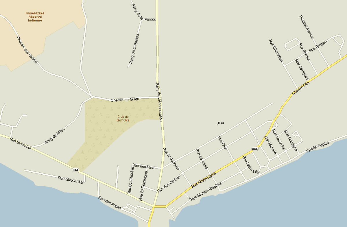 Oka Map, Quebec
