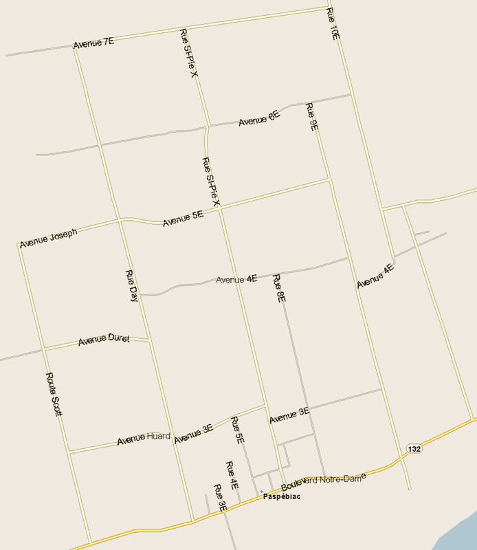 Paspebiac Map, Quebec