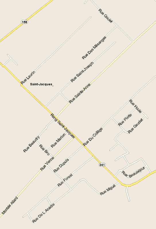 Saint Jacques Map, Quebec