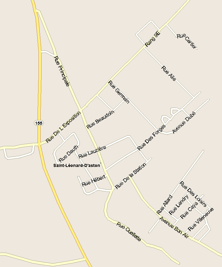 Saint Leonard D'aston Map, Quebec