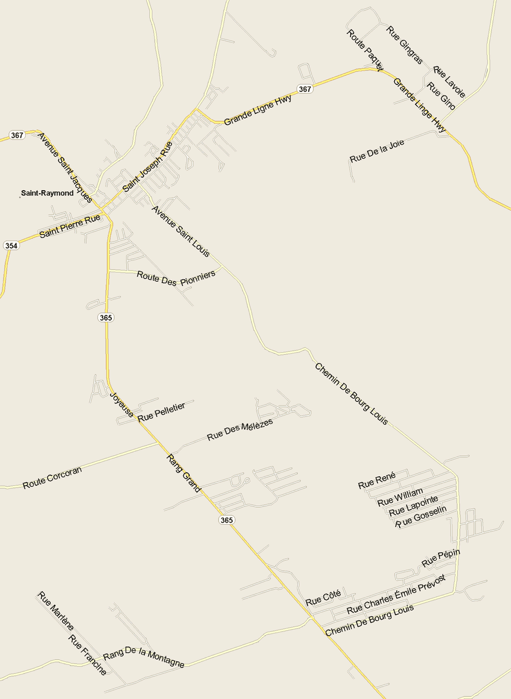 Saint Raymond Map, Quebec